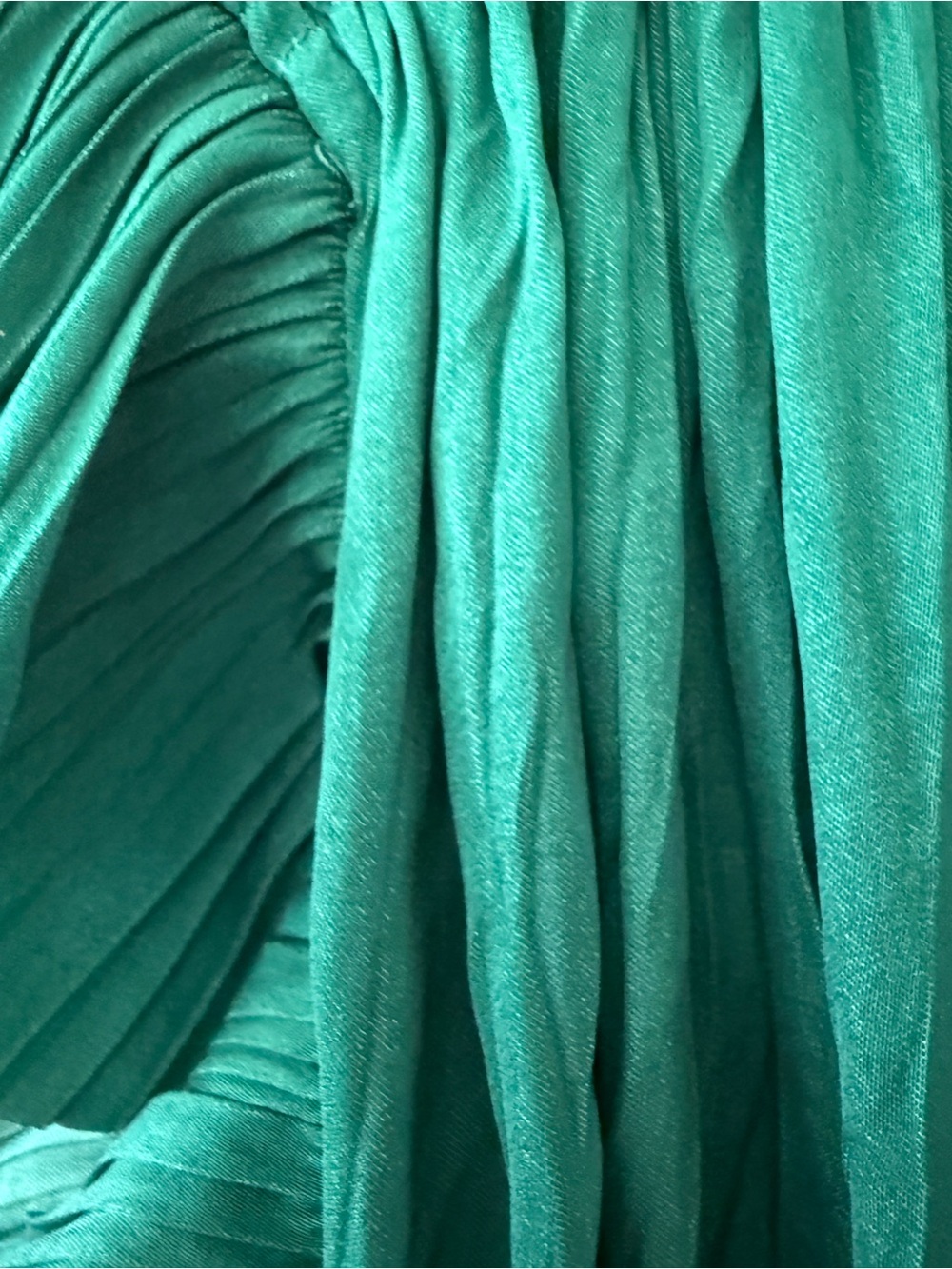 Anthropologie Green Pleated Maxi Dress - Picture 5 of 5